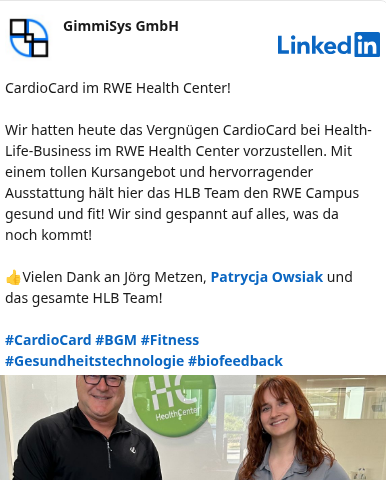 GimmiSys bei LinkedIn
